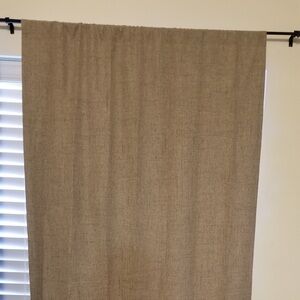 2 Burlap Blackout Curtain Panels